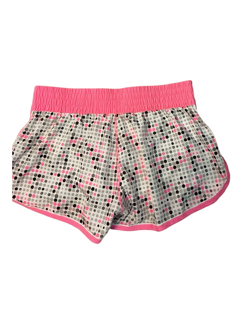 Under Armour Women's Pink & Gray Polka Dot Athletic Shorts